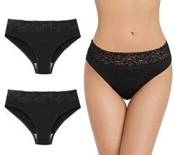 Intiflower312 OEM Calzon medium Flow Menstruelle En Coton Bio Undies Leak Proof Period Underwear Bamboo Bragas Menstrual Panties