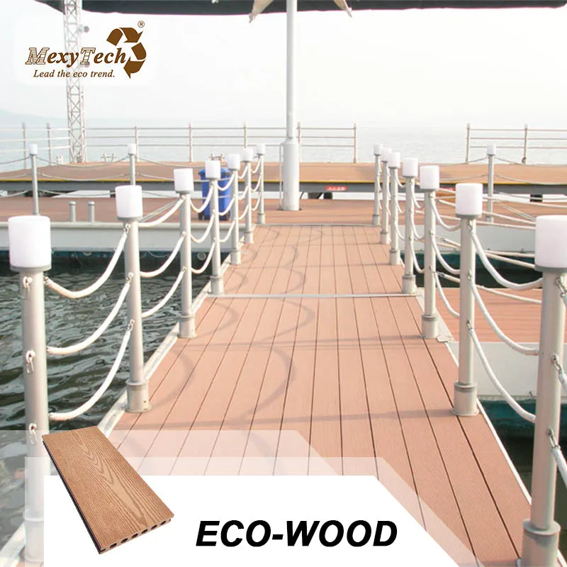 traditional style strong uv resistance wood plastic composite wpc floor decking decking for park and garden