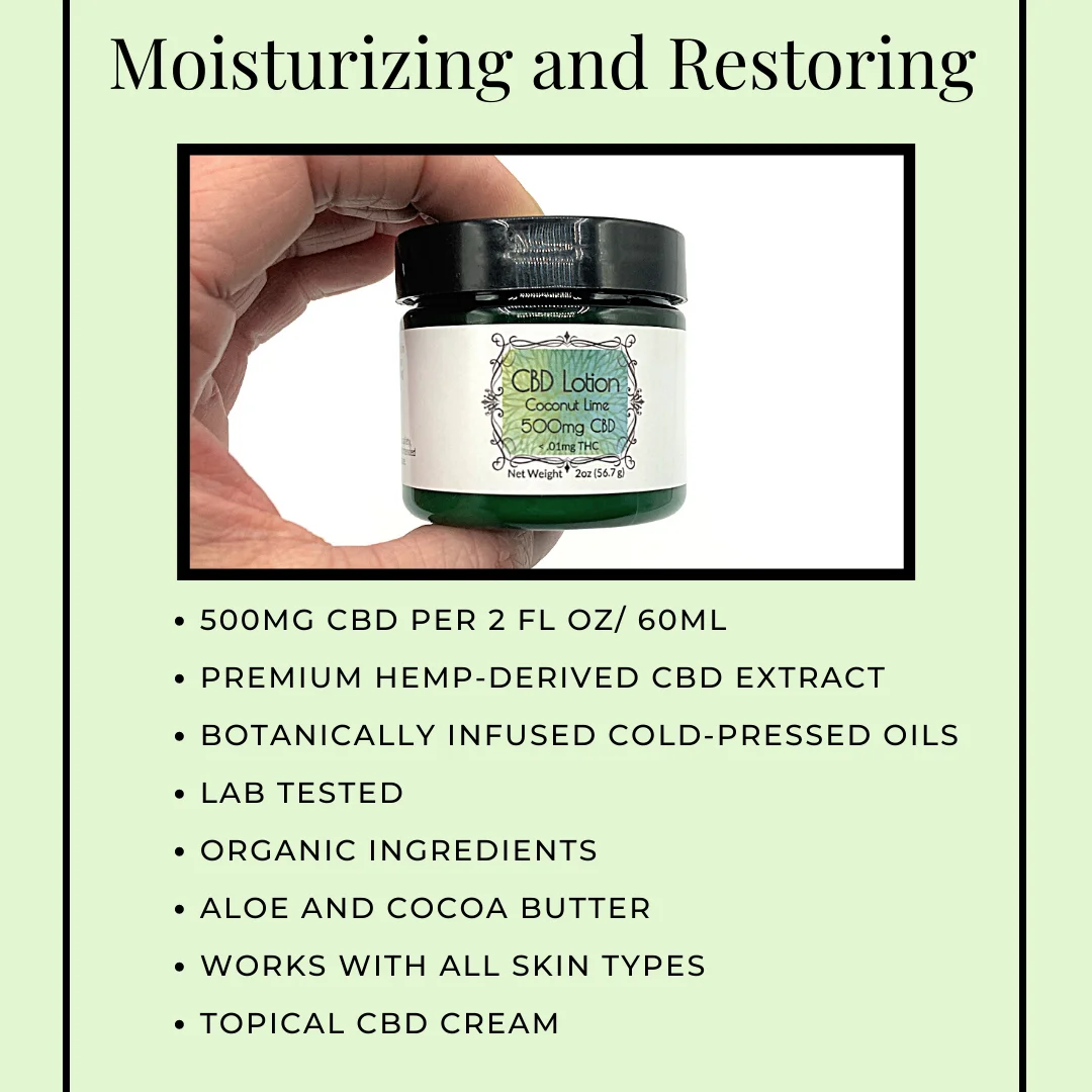 Sacred Wellness Broad Spectrum CBD Topical Coconut Lime Lotion 500mg Premium Quality Ointment