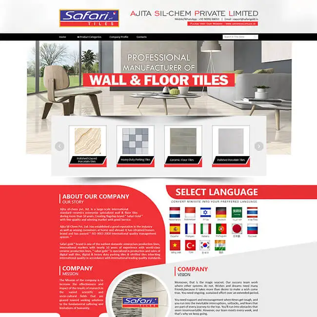 Professional Alibaba Minisite Design Tiles Minisite Design