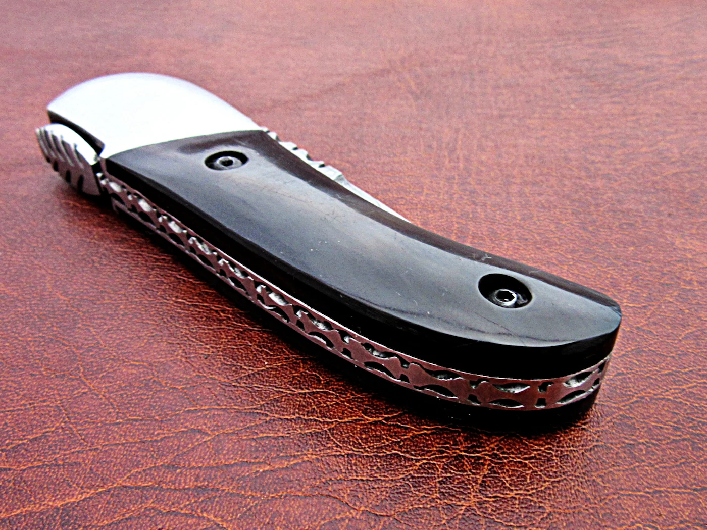 Высококачественный уличный охотничий походный складной нож с ручкой бычьего рога оптовая продажа тактический для выживания на открытом воздухе