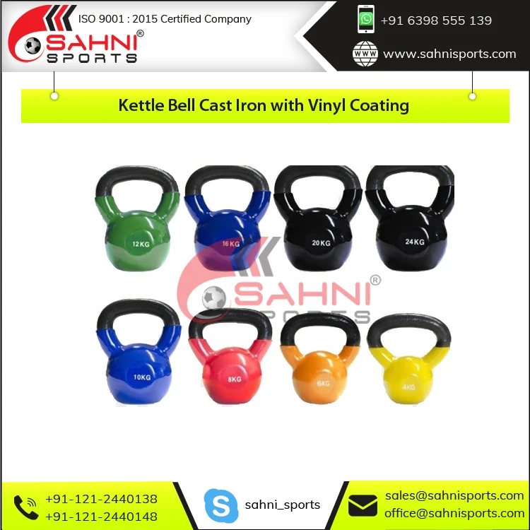 Strength Training / Fitness Accessories Kettle Bell Cast Iron with Vinyl Coating
