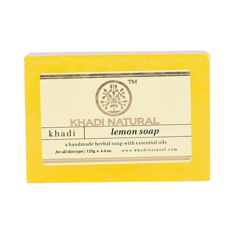 HANDMADE GLYCERIN LEMON SOAP TO CLEANSE AND DETOXIFY 125 Gram