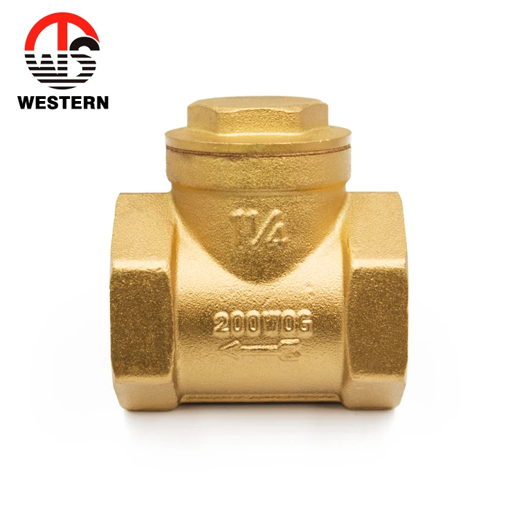 Custom any sizes sanitary fittings plumbing forging brass sandwich Horizontal Swing check valve for home price