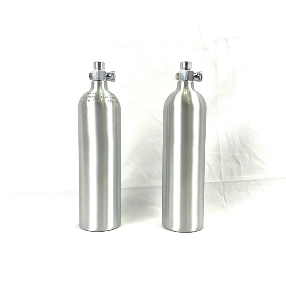 TPED 1L Refillable gas CO2 Aluminum Cylinder with G5/8 on/off valve for aquarium