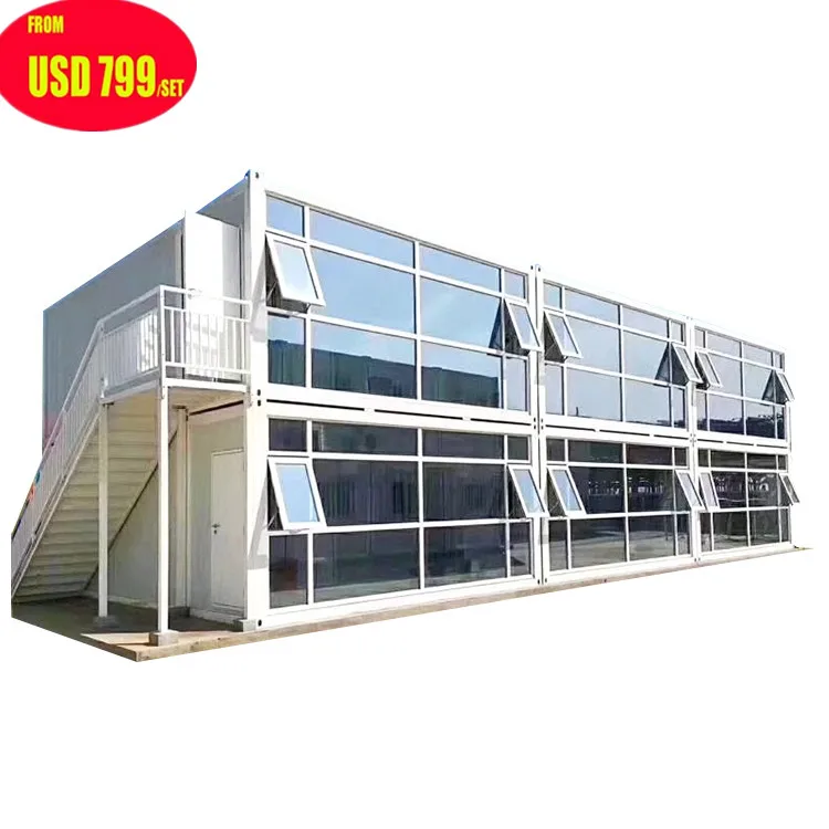 Бунгало с одной спальной откидной наружной металлической конструкцией для офиса 20 футов роскошный контейнер помещения