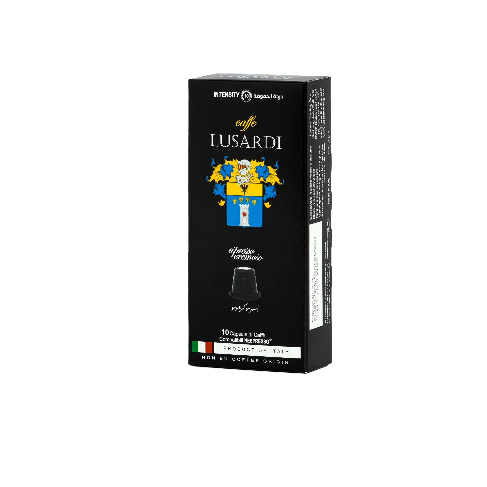  Кофеварка Lusardi для итальянского эспрессо Cremoso VIP выбор 80% Arabica 20% Robusta / Nespresso совместимые капсулы HACCP молотый