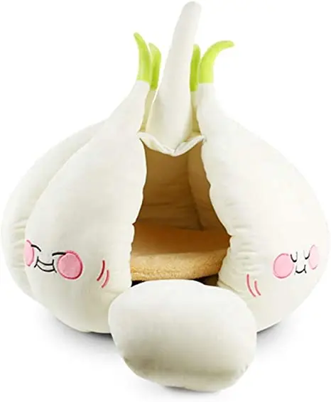 New funny pet luxery garlic ortho dog cat bed house