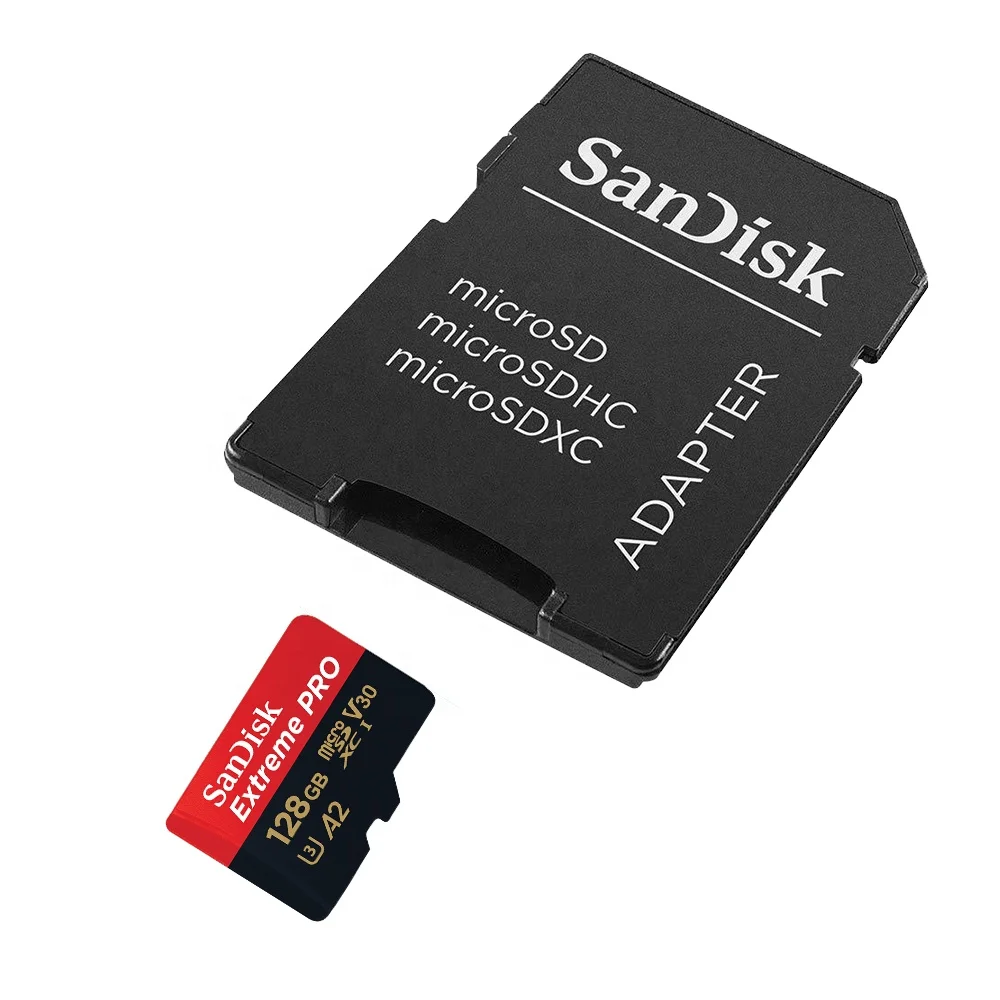100% Оригинальный двойной флеш-накопитель SanDisk Extreme Pro Micro SD карты с адаптером UHS-I A1 U3 V30 C10 флэш-памяти SDXC 128 Гб карта
