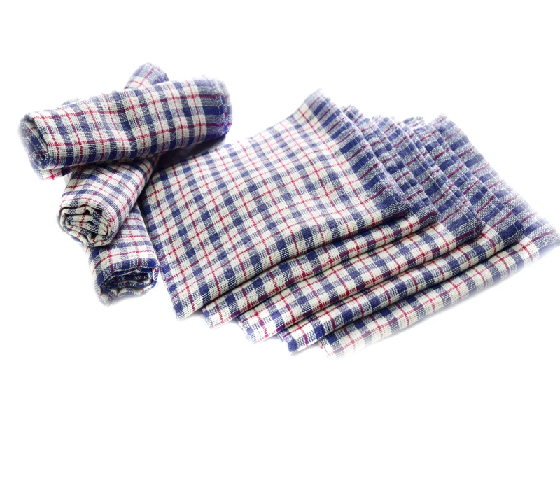 100% хлопковые кухонные чайные полотенца Mini Check, супервпитывающие, 45x75 см