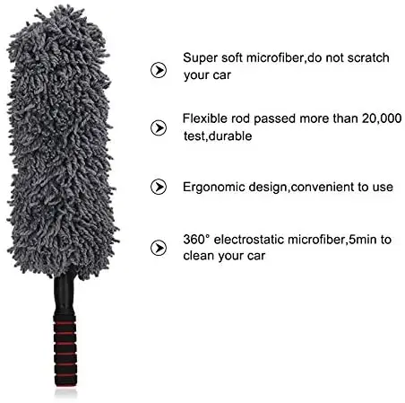 Car Microfiber Duster Cleaning Cloth car Care Clean Brush Dusting Tool