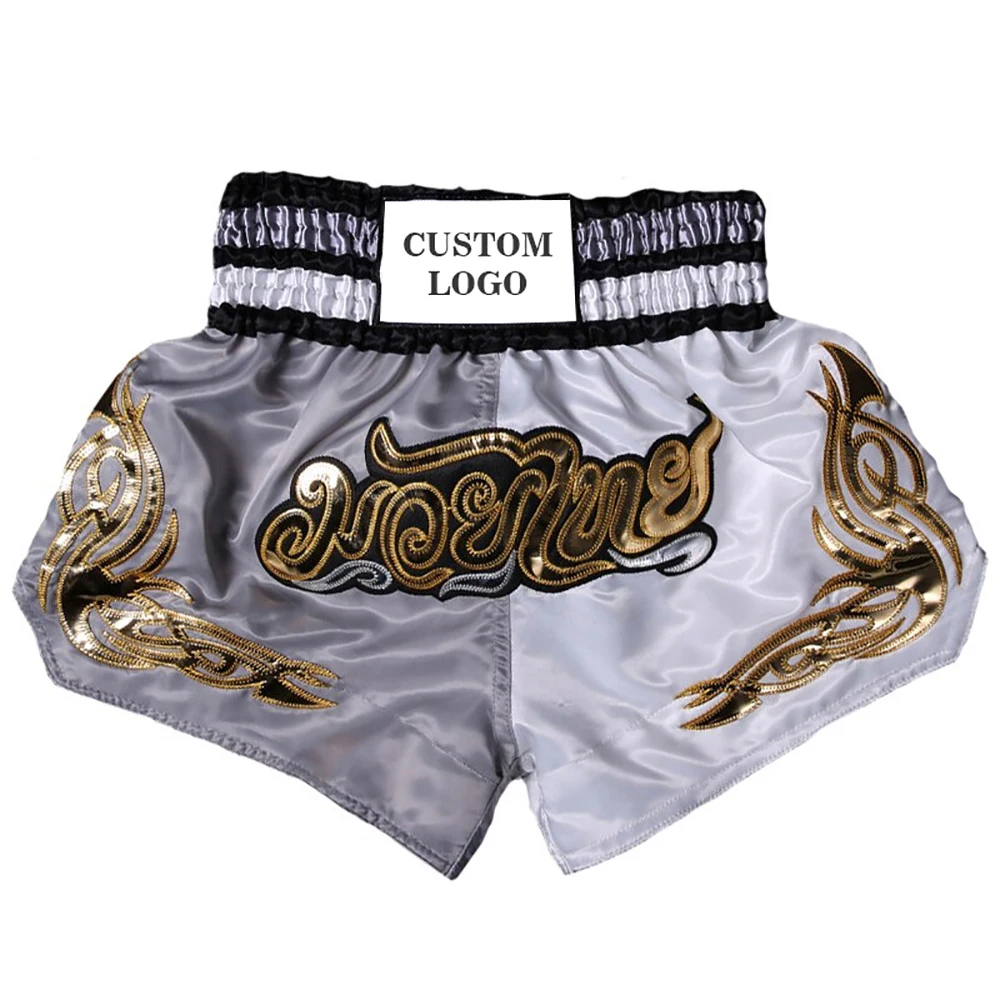Wholesale Best Selling Custom Design Polyester Made High Waist OEM Services Professional Kickboxing Sparring Boxing Shorts