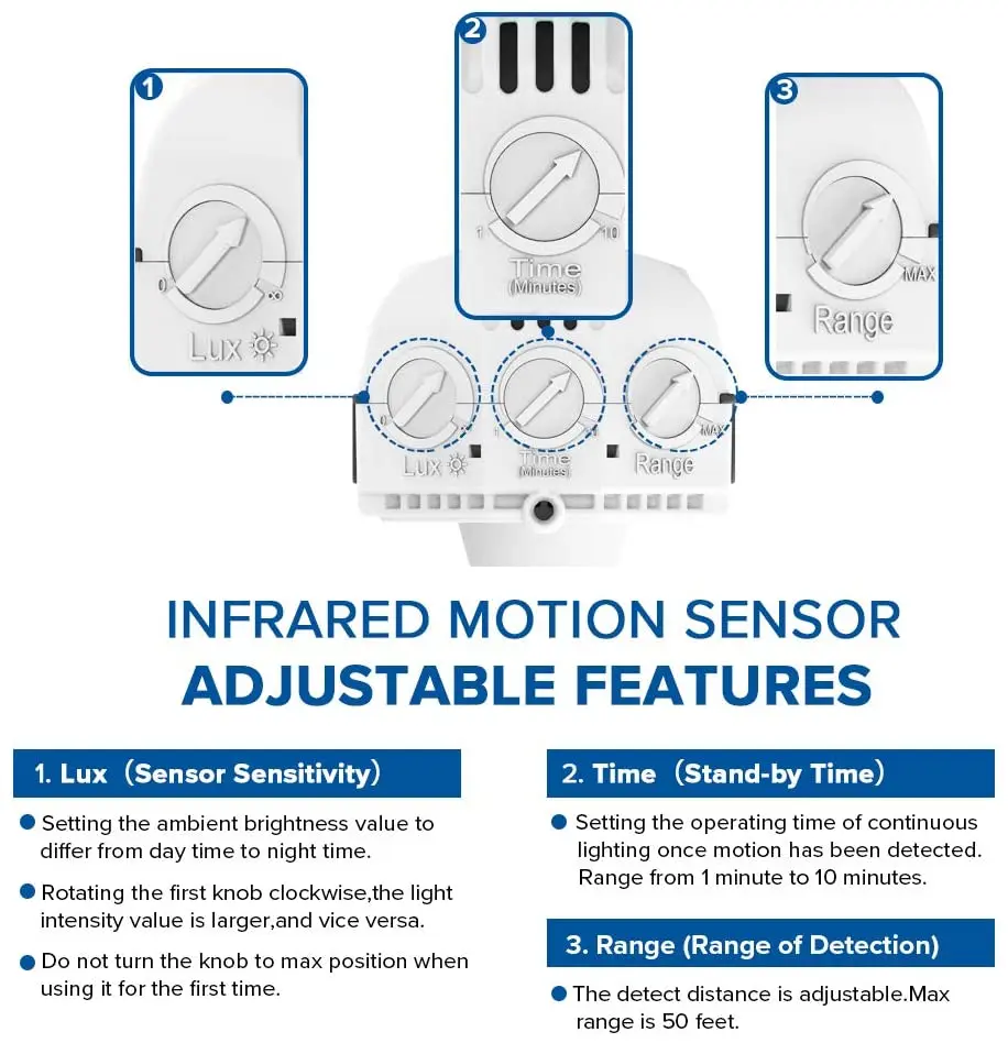 High Power MINI Rotating Outdoor 15W 30W 45W Security LED Flood Light with PIR Motion Sensor