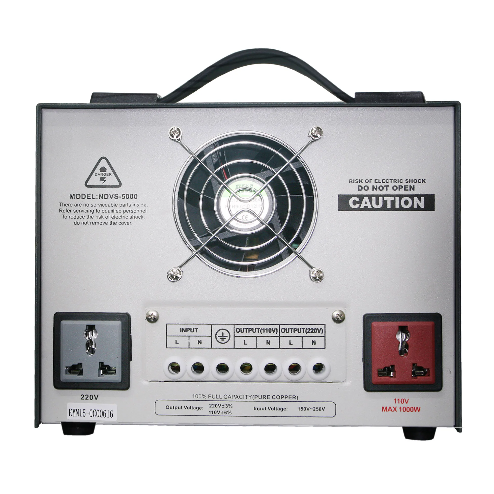 Newstar NDVS-5000 Digital Servo Motor Type Automatic Voltage Regulator/Stabilizer 5000W AVR with Surge Protection (LCD Display)