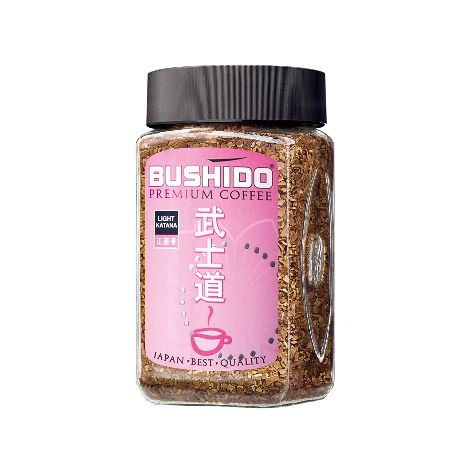 BUSHIDO LIGHT KATANA freeze dried premium coffee , 100 g. glass jar