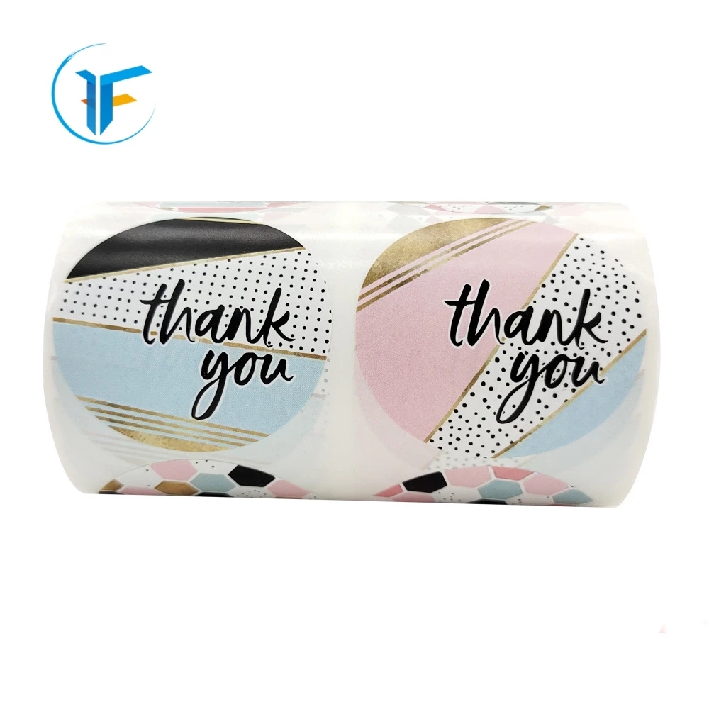 Cheap Price round pink labels Thank you for supporting my small business