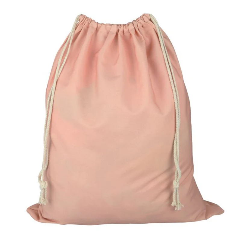 Оптовая продажа, розовые подарочные пакеты Monogram на Рождество, персонализированные мешки в виде единорога и Санты