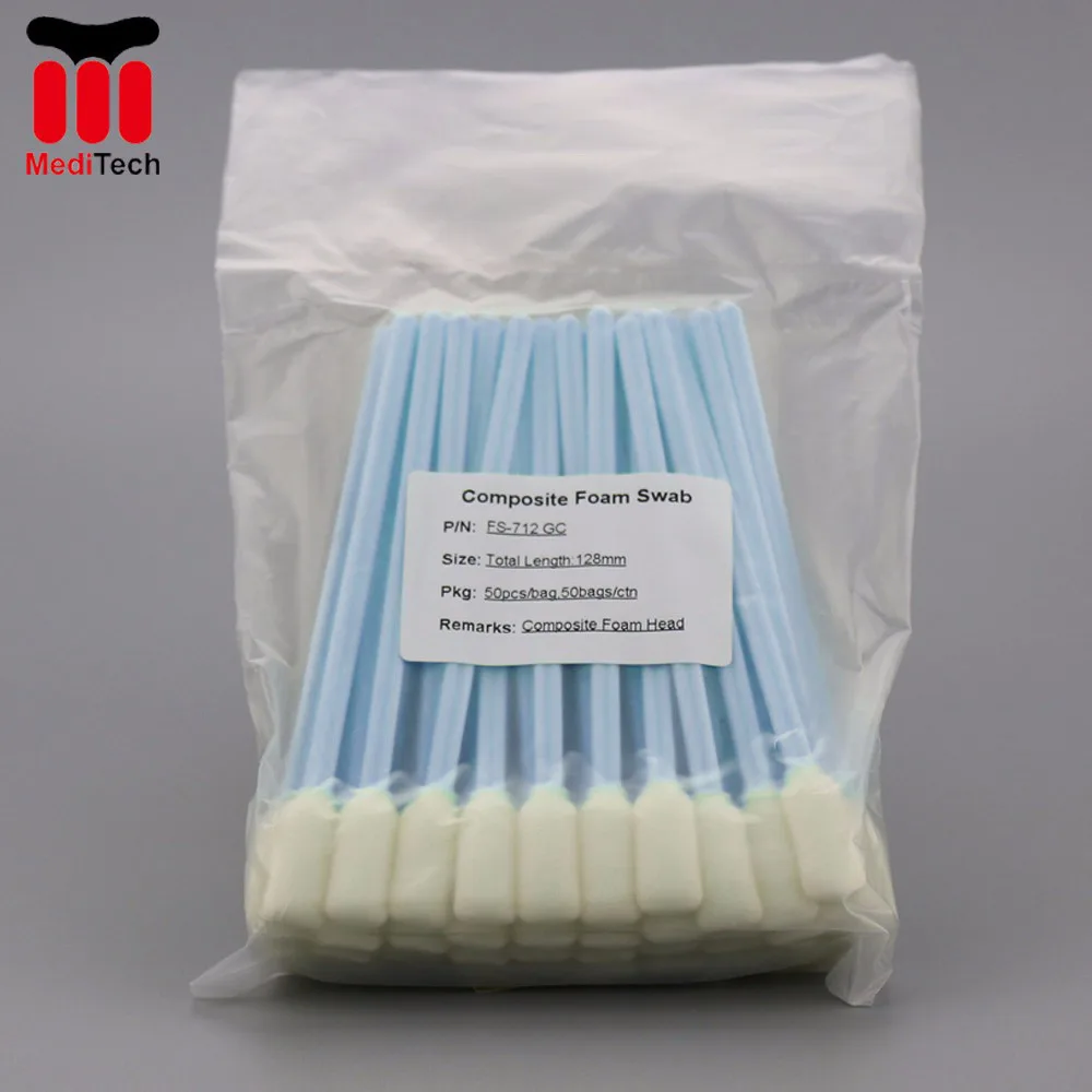 Customized 100 PPI Closed-cell Rectangular Head Polyurethane Foam Cleaning Swabs for Solvent Printer