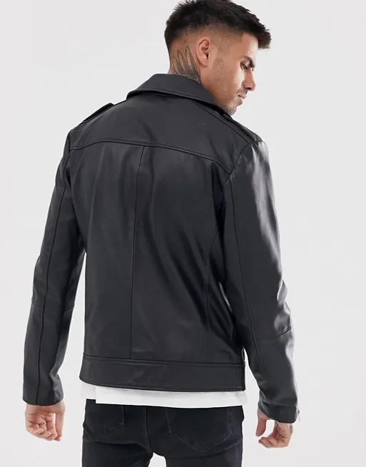 
China Apparel Best Quality Motorcycle Mens Leather Jacket Warm Keeping Winter Jacket 