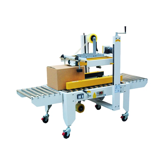 
Food And Beverage Factory And Food Shop Use Semi Auto Top And Side Belt Carton Sealer 