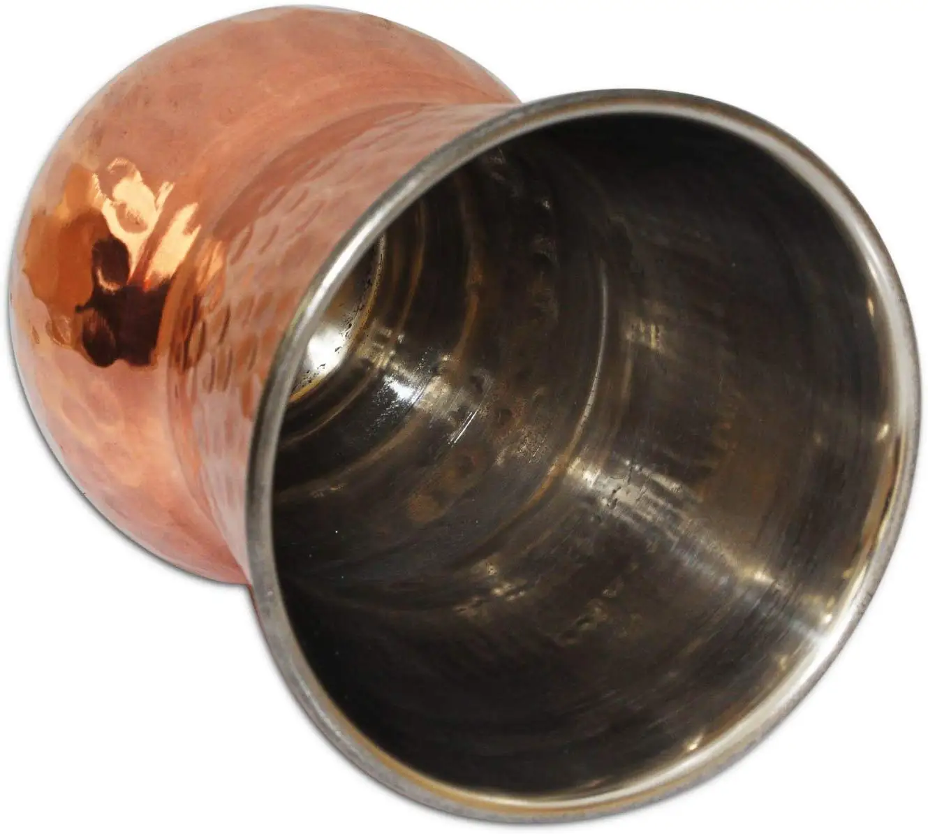 100% Pure Copper Hammered Tumbler Water Bottle with Stainless Steel Lid Available in Different Shapes Sizes for Moscow Mule Mug