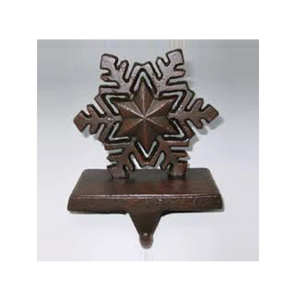 Copper Antiqui Christmas Snowflake Stocking Holder Handmade Made In India