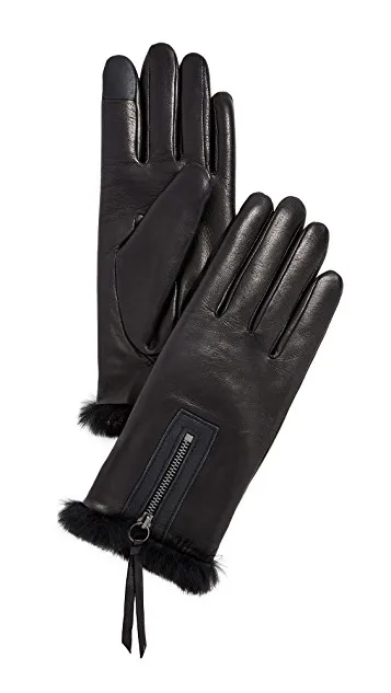 Fashion leather Ladies  Black dressing Custom made Gloves made with Top Quality  Certified Leather (FG-032)