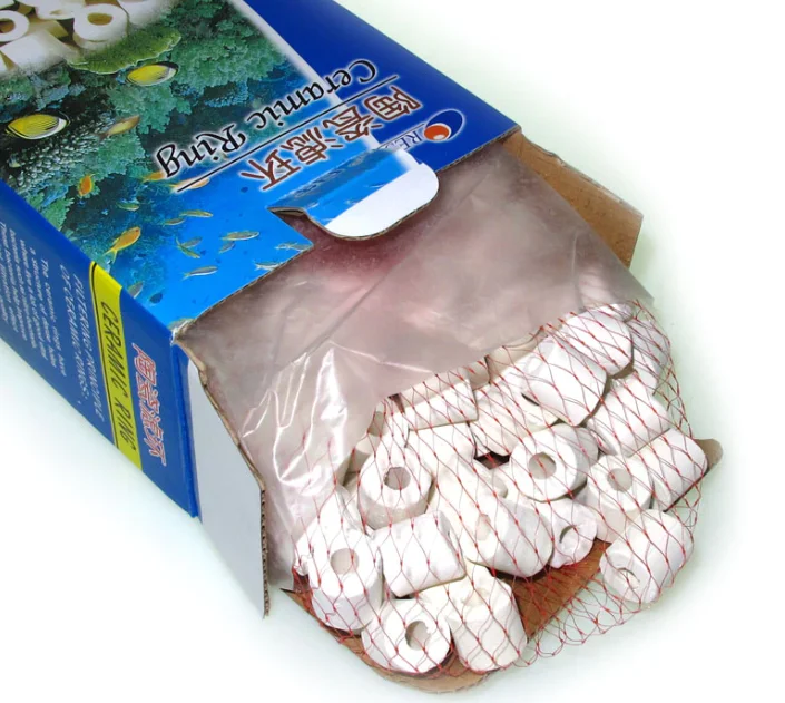 Resun CR-1000 aquarium Fish Pond Filter Media Glass Biological Ring Bacterial House Ceramic ring