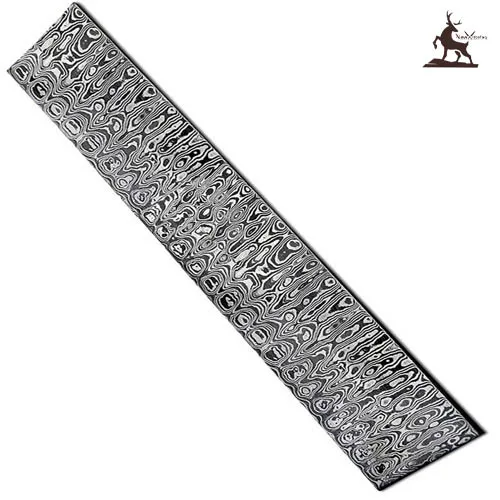 custom handmade Damascus steel billet bar for knife making Ladder Pattern
