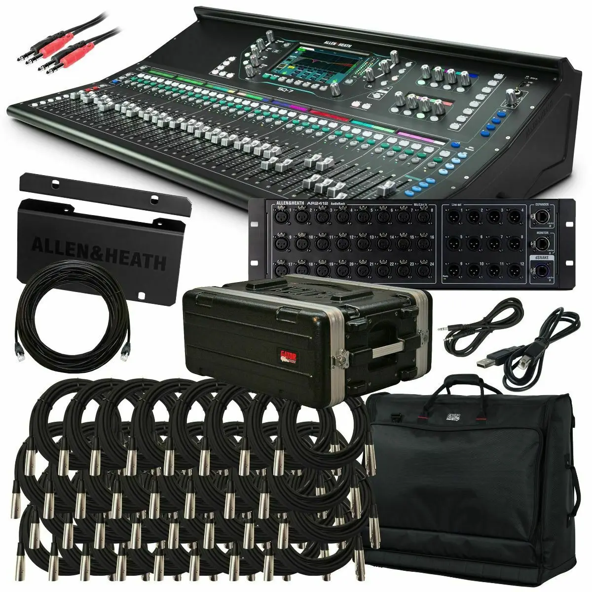 A-ll -en & Heath SQ-7 48-Channel / 36-Bus Digital Mixer with 32+1 Motorized Faders