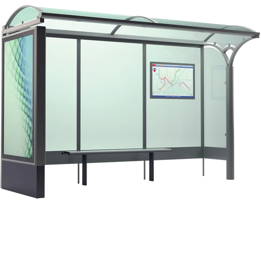 Укрытие для автобуса тип 1/рекламная автобусная остановка с MUPI/укрытие для автобуса