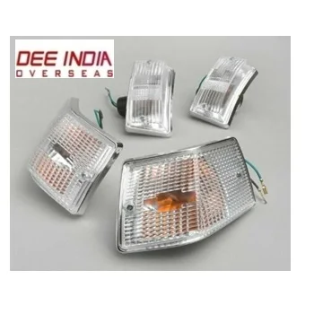 
 Набор хромированных индикаторов Vespa Px 125 - 200 Lml с белыми линзами  