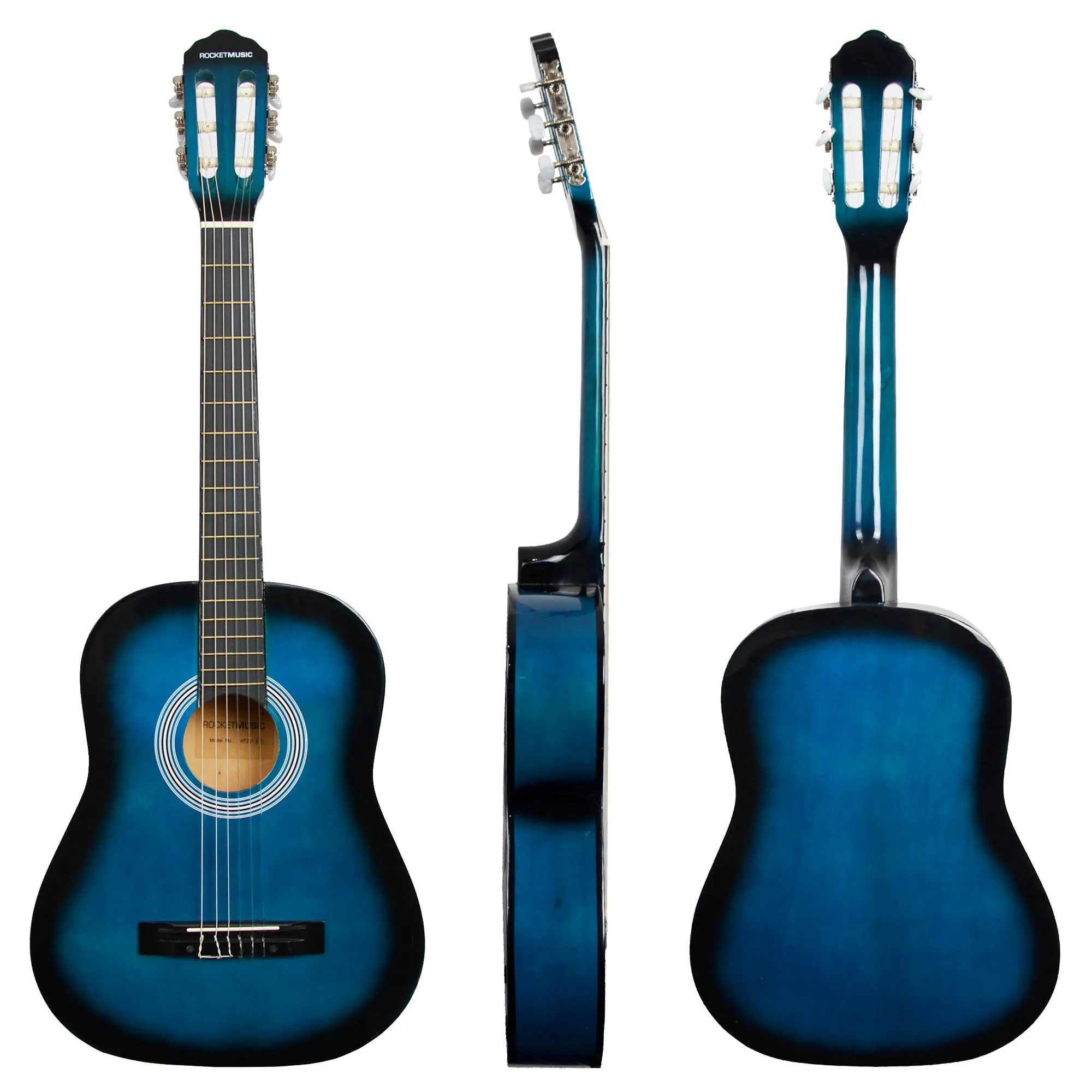 3rd Avenue XF201 3/4 Size Classical Guitar Pack with Nylon Strings, Gig Bag, Capo and Picks