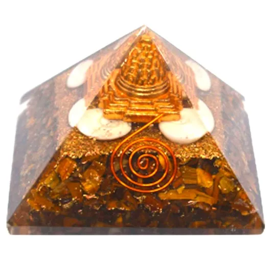 Spiritual Healing Crystals Natural  Tiger Eye Orgone Energy Stone  pyramids For Work Office Home Furnishings Gifts Ether Jewelry