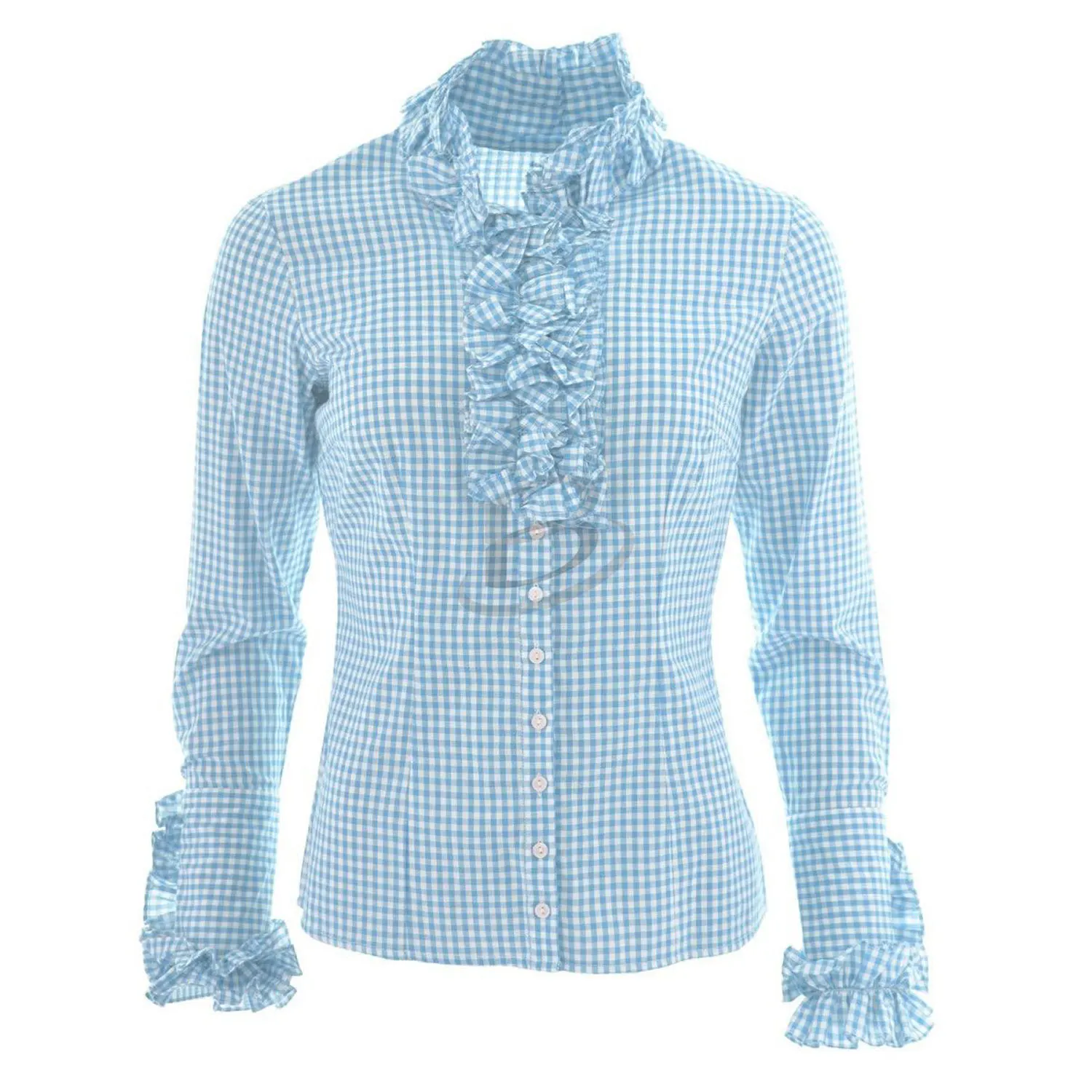 German Trachten Women Notch Neck Short Sleeve Plaid Shirts Checkered Blouse Tops (Oktoberfest Bavarian Blouse) with quality 2022