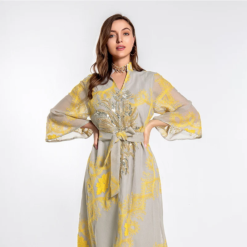 Dubai Dresses Floral Saree Islamic Clothing Saudi Abaya Wholesale Plus Size Women Islamic Clothing Ethnic Cloth For Indian Girls