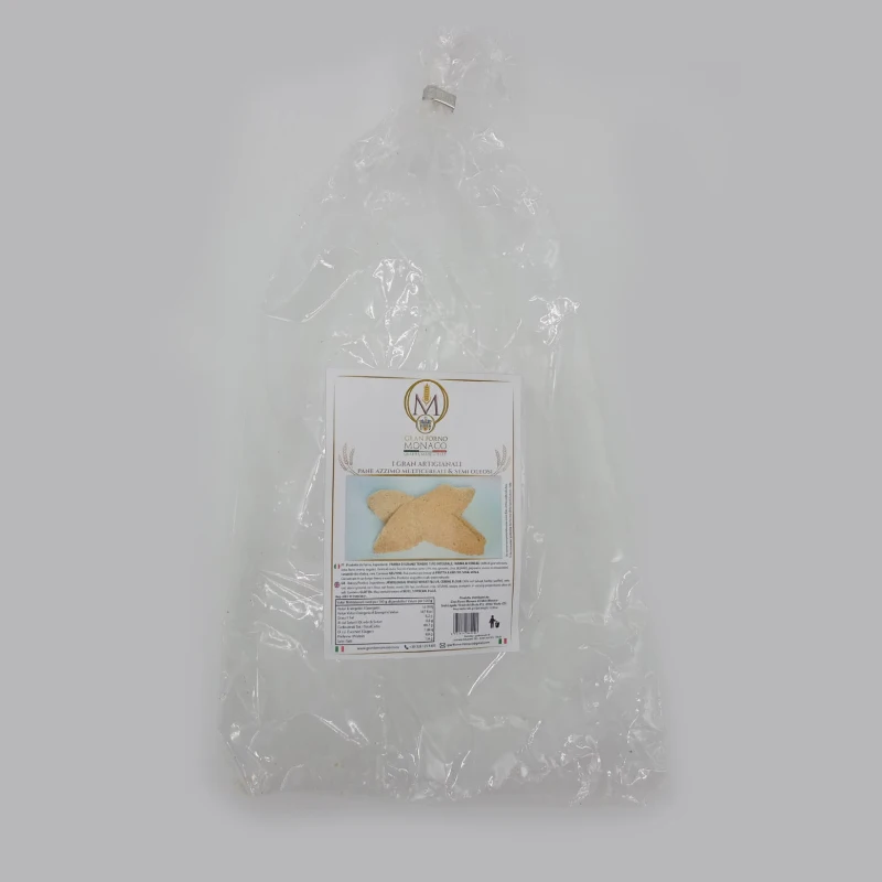 Top Quality Multicereali  Azzimo  Bread  Made in Italy  Artisanal Calabria 300 g plastic packaging