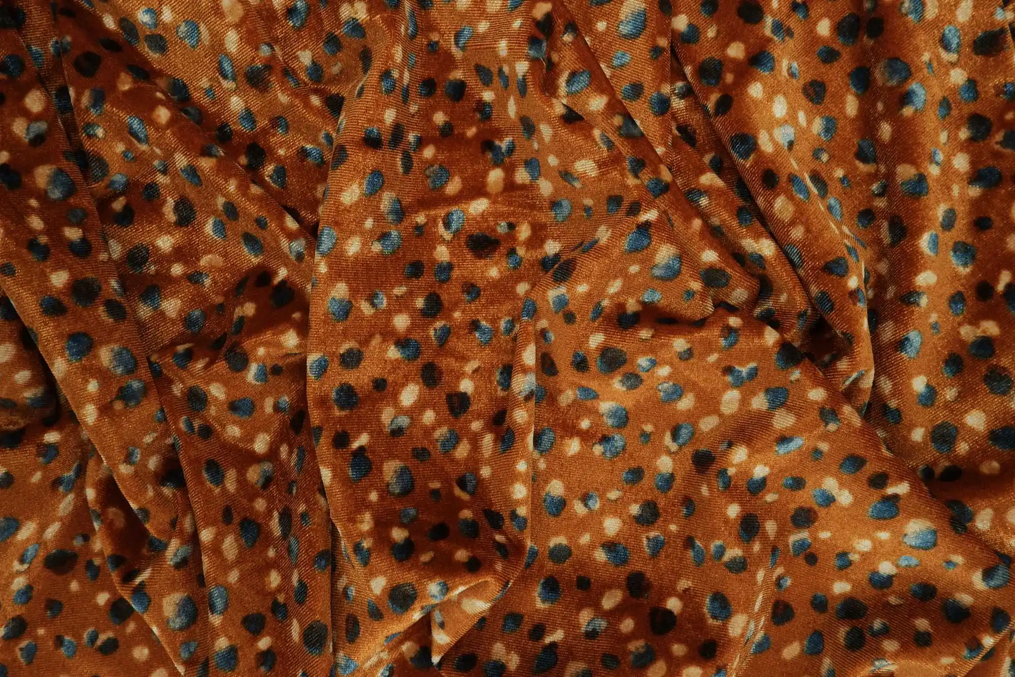 Polyester spandex velvet print