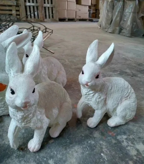 Garden Fiberglass Rabbit Sculpture