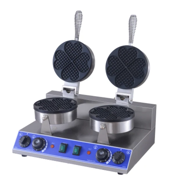 2 heads heart shape waffle baker/waffle baker machine/waffle baking machine HFL-02  (NEWBEL are professional on kitchen project)