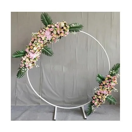 Newest Design Wedding Metal Arch Flower Centerpieces Floral Hoops Centerpieces For Wedding Decoration