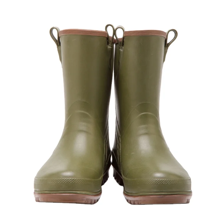 Fashionable Middle Length Waterproof Work Rain Safety Boot Sale