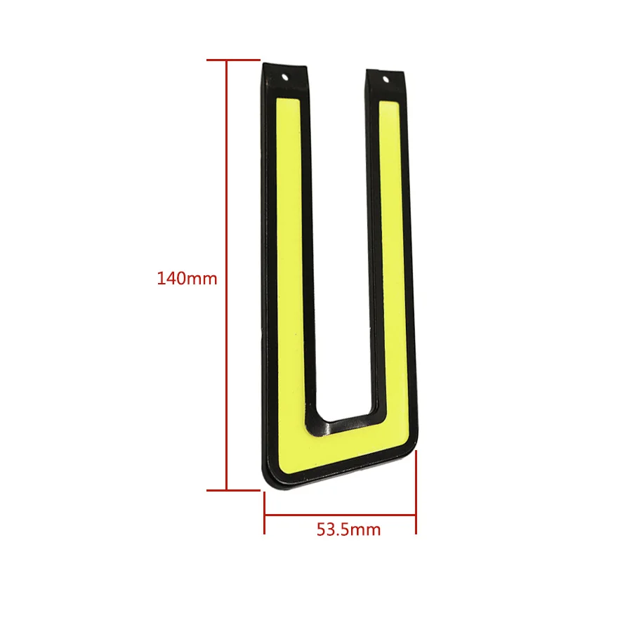 
14CM U-Shape COB Daytime Running Light DRL Car Led Front Fog Lamp White DC12V Light Source 6000K Car Working Lights 