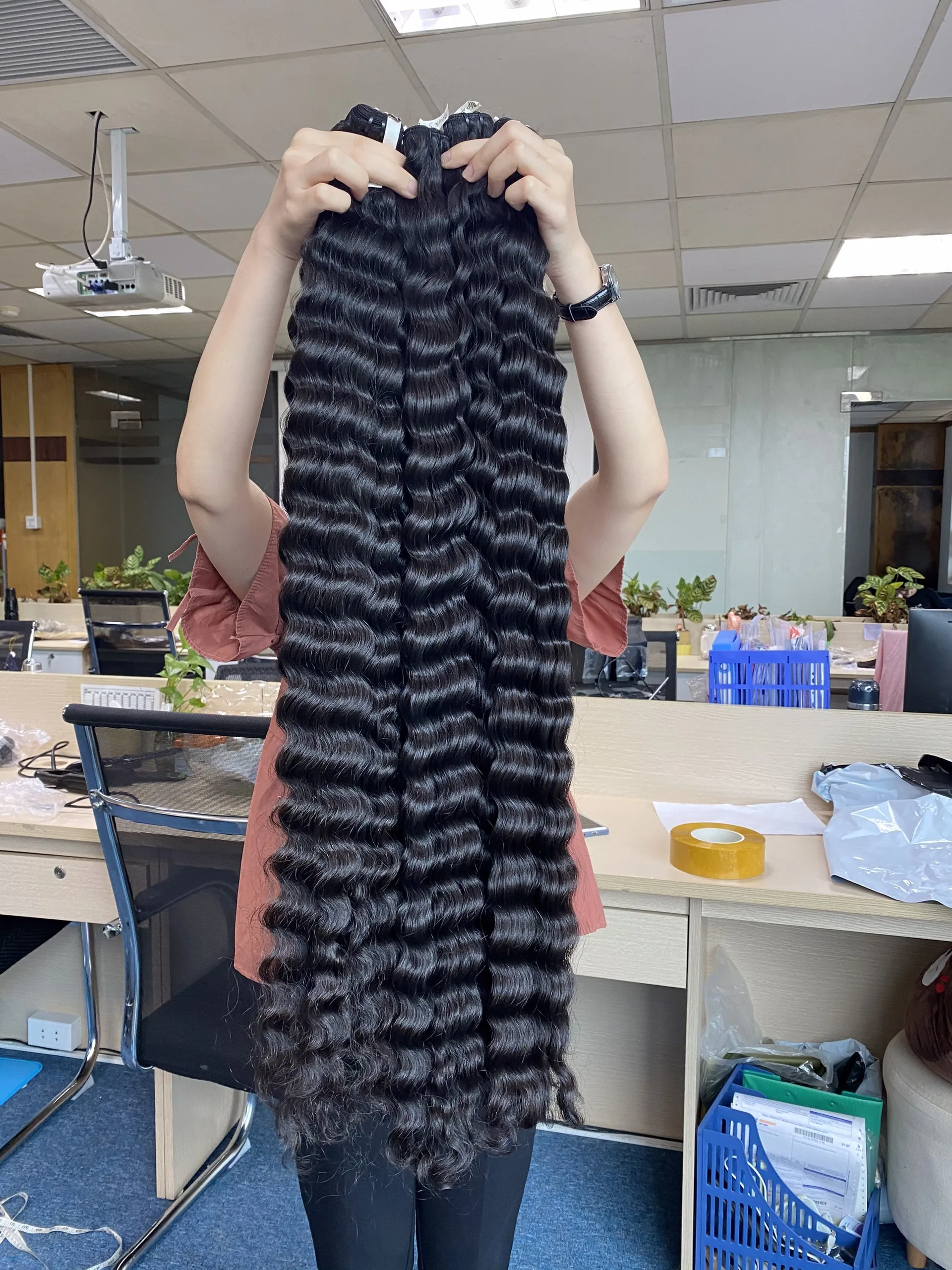 Глубокая волна 2 утка волос Связки 100% virgin волнистые волосы славянского типа из Белади