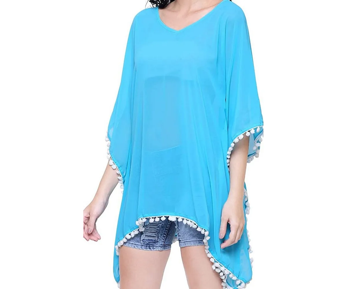 In stock super classic soft Kaftan Top Beach Wear Coverup Dresses for Women
