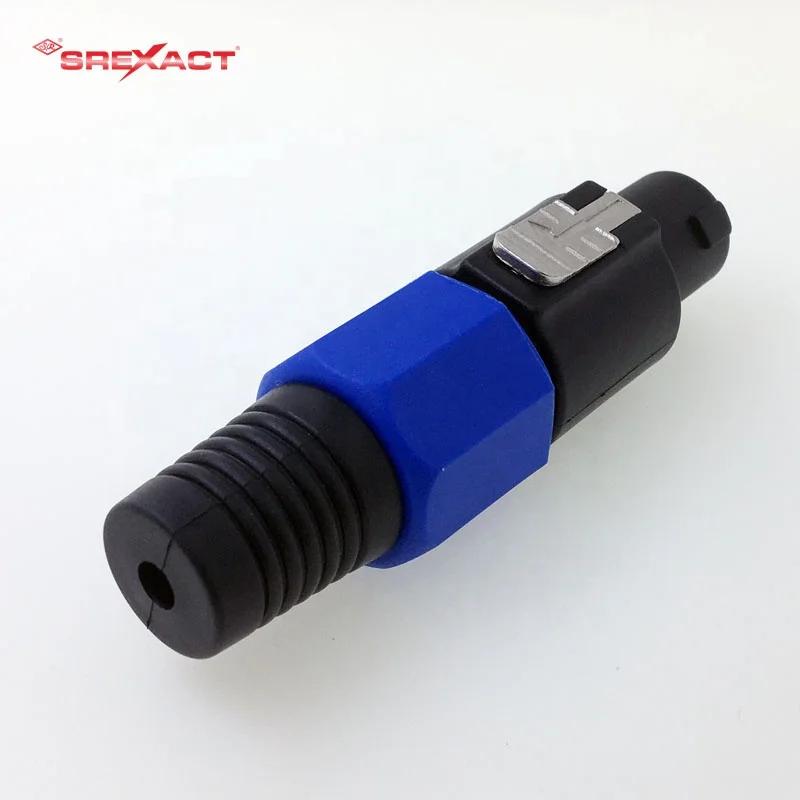 4P Female cable clamp Speaker Connector speakon audio jack