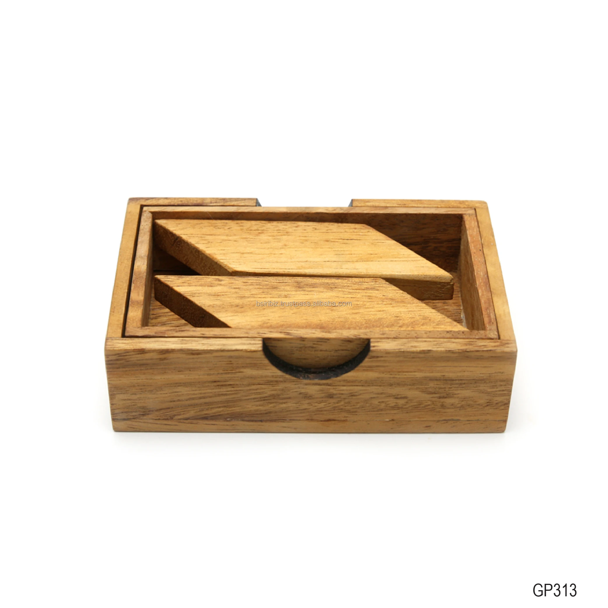 K Puzzle Designs Home Decor Table in Wooden Cover Box from Monkeypod Wood for Brain Teaser and Kids Educational Learning