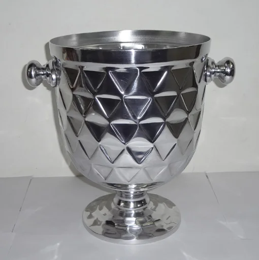 Manufacturer of Aluminum Ice Bucket Handcrafted Artisan Aluminum Champagne and Wine Chiller