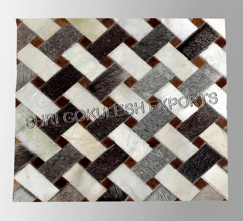 Household Comfortable Hot Selling Living Room 100% Leather Hair On Floor Carpet