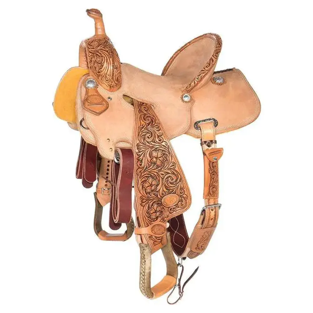 Custom Made New style western horse riding equipment saddle horse racing saddles treeless western horse saddle
